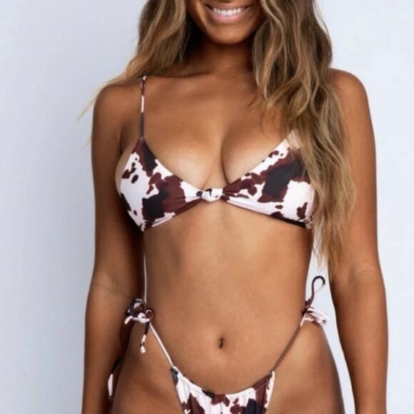Skatie• ‘Sarah’ Bikini Top in DALLAS Cow Print - Picture 17 of 17